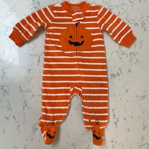 Just One You® made by carter's Pumpkin Fleece Footed Pajama - Orange